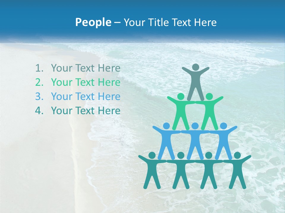 An Aerial View Of A Beach And Ocean PowerPoint Template