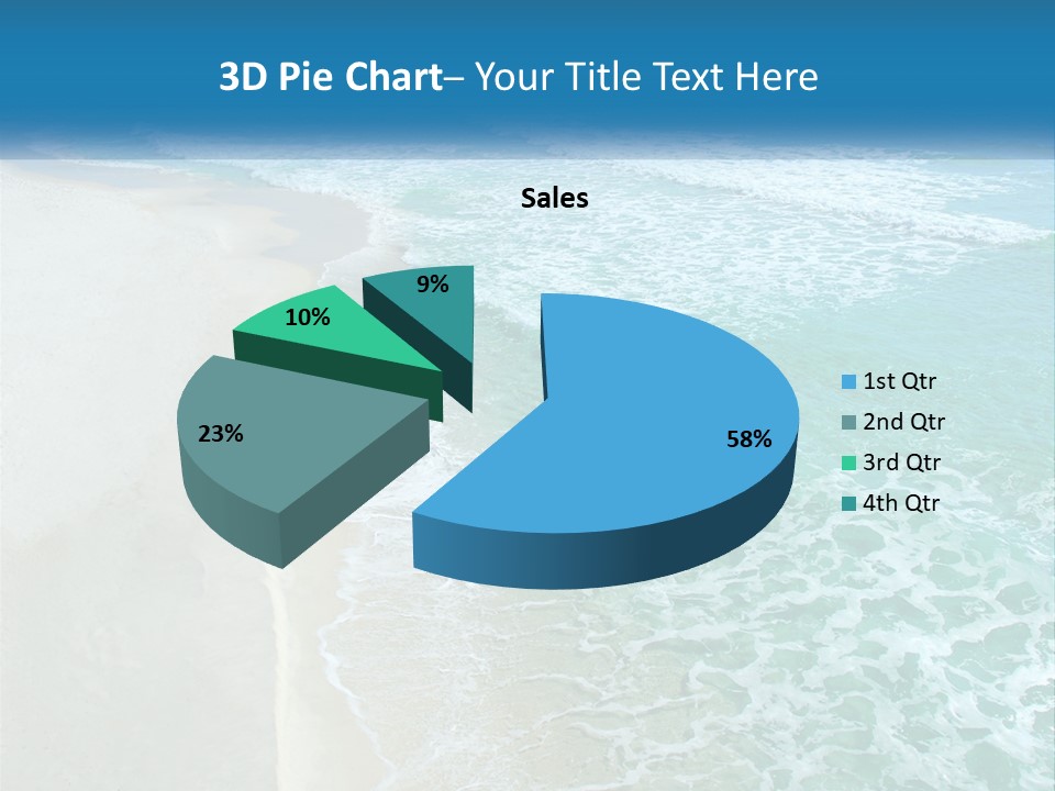 An Aerial View Of A Beach And Ocean PowerPoint Template