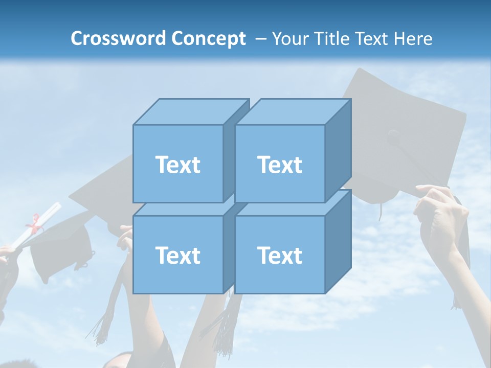 A Group Of People In Graduation Caps And Gowns PowerPoint Template