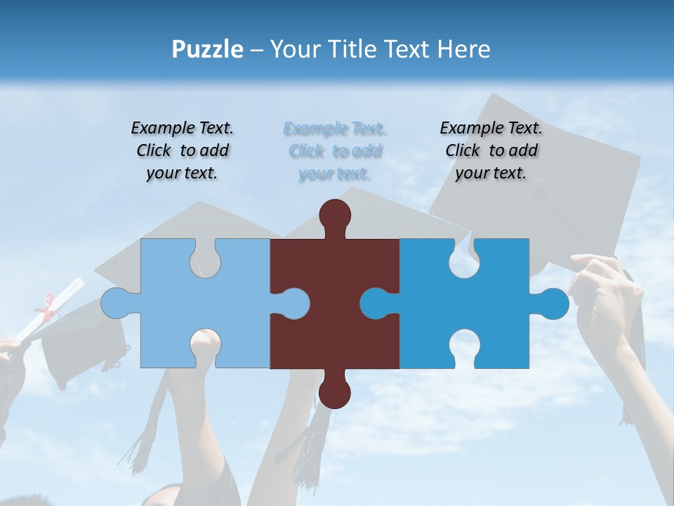 A Group Of People In Graduation Caps And Gowns PowerPoint Template