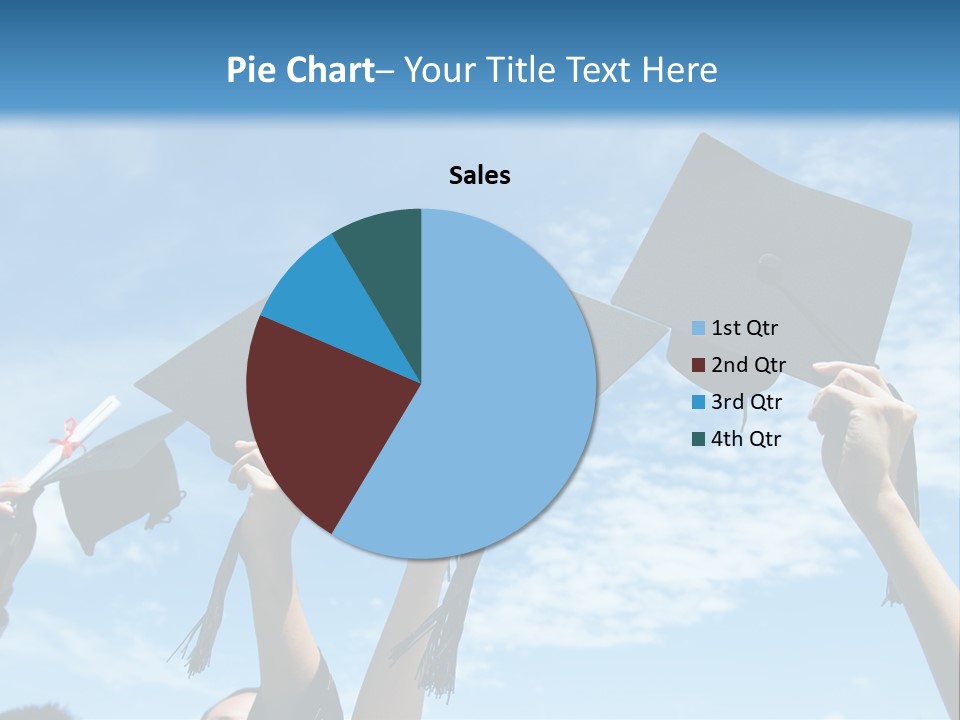 A Group Of People In Graduation Caps And Gowns PowerPoint Template