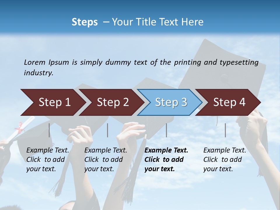 A Group Of People In Graduation Caps And Gowns PowerPoint Template