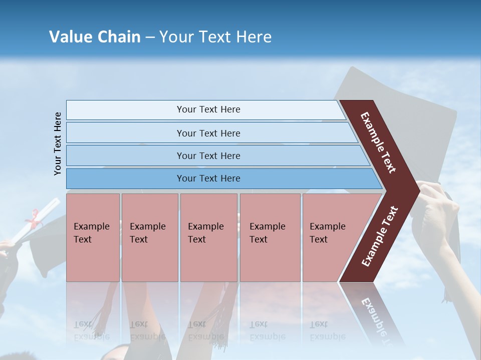 A Group Of People In Graduation Caps And Gowns PowerPoint Template
