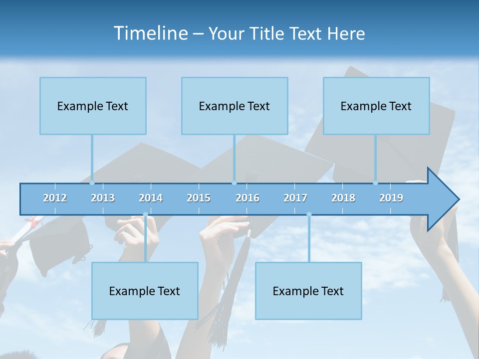 A Group Of People In Graduation Caps And Gowns PowerPoint Template