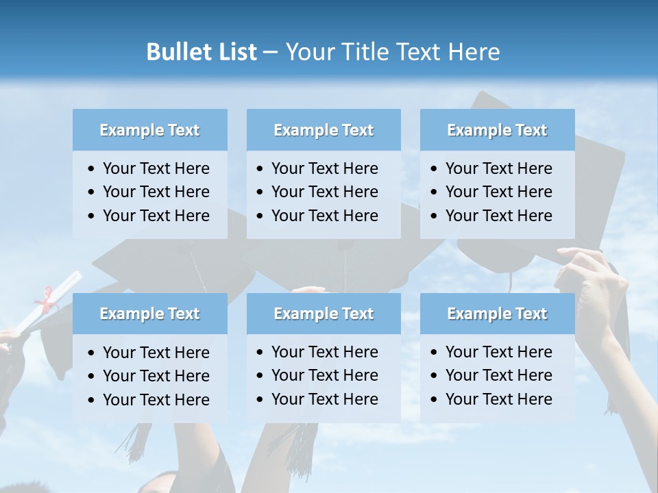 A Group Of People In Graduation Caps And Gowns PowerPoint Template