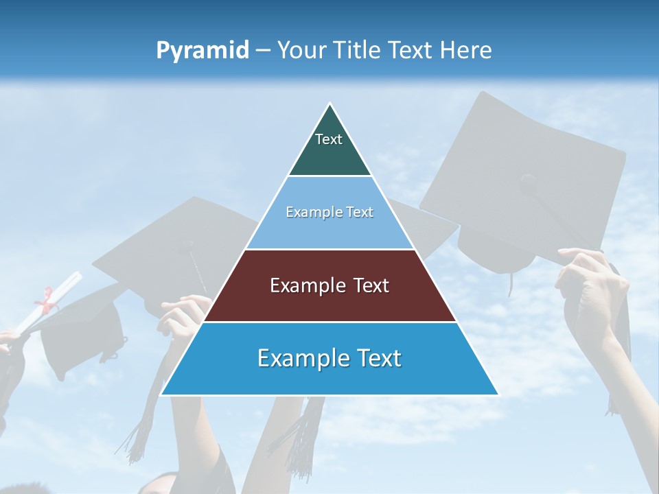 A Group Of People In Graduation Caps And Gowns PowerPoint Template
