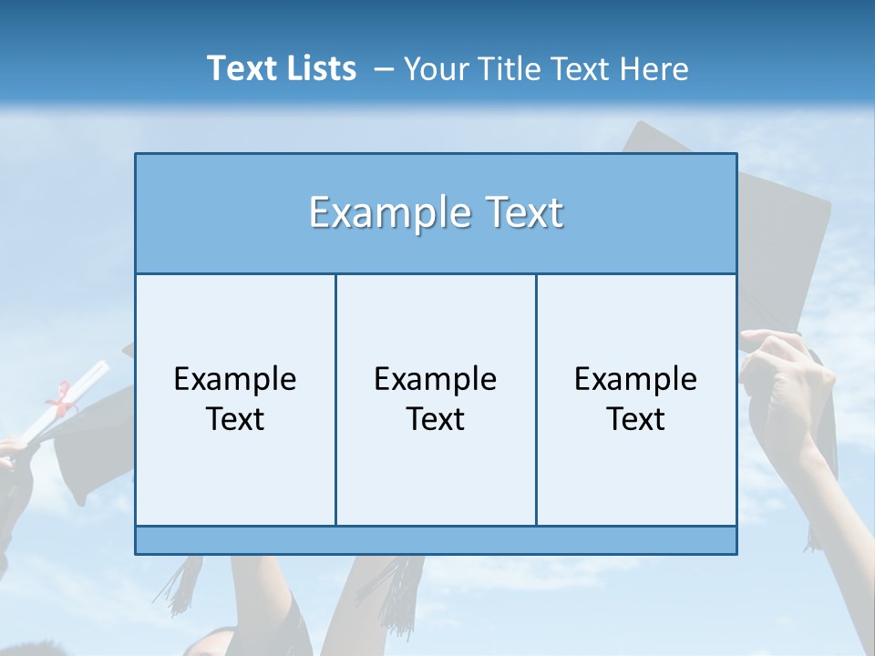 A Group Of People In Graduation Caps And Gowns PowerPoint Template