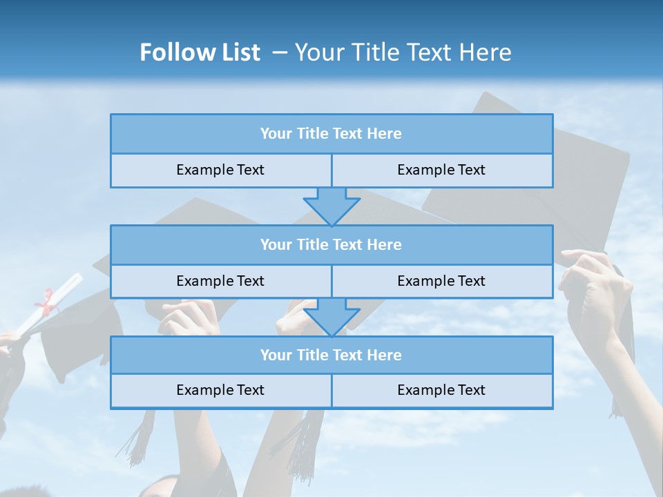 A Group Of People In Graduation Caps And Gowns PowerPoint Template