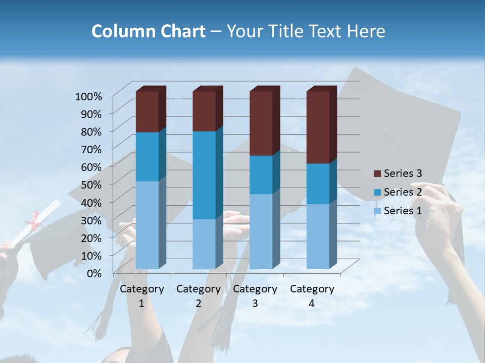 A Group Of People In Graduation Caps And Gowns PowerPoint Template