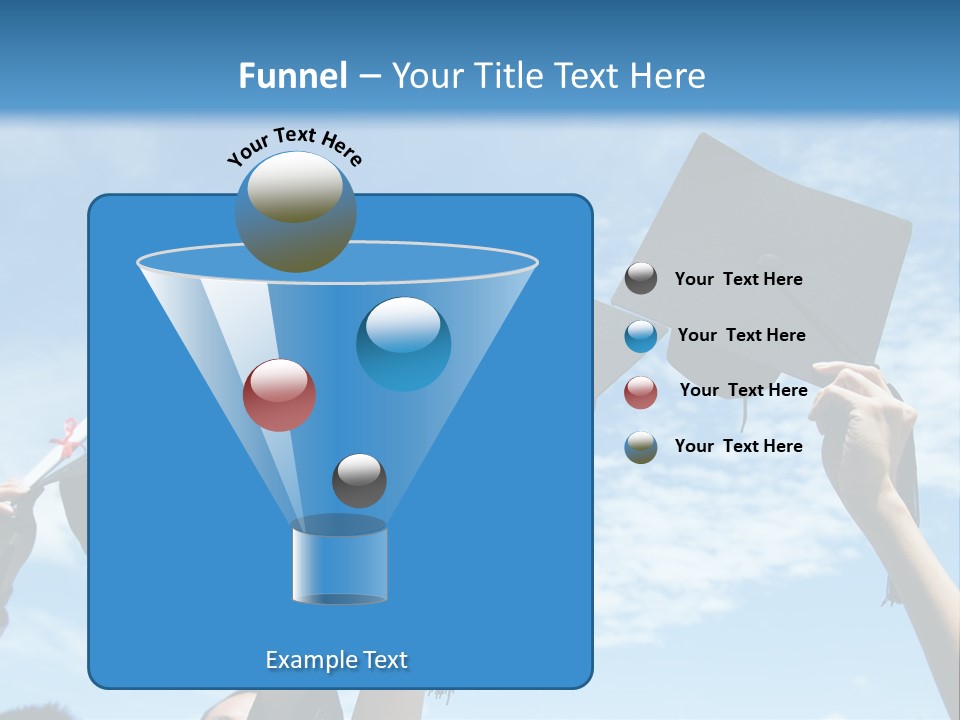 A Group Of People In Graduation Caps And Gowns PowerPoint Template