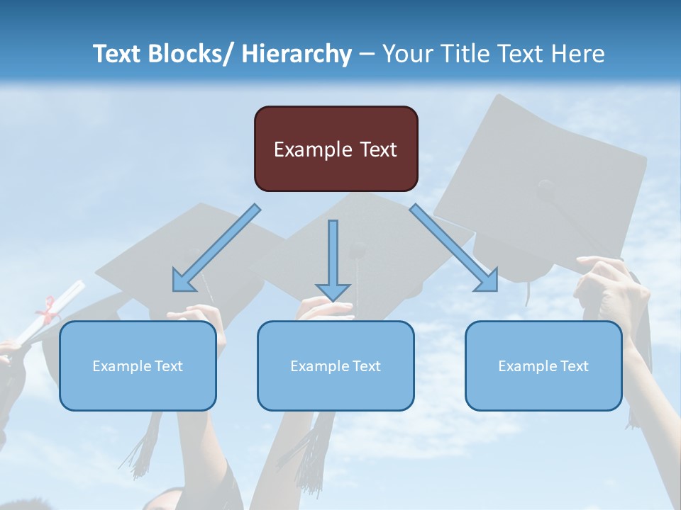 A Group Of People In Graduation Caps And Gowns PowerPoint Template