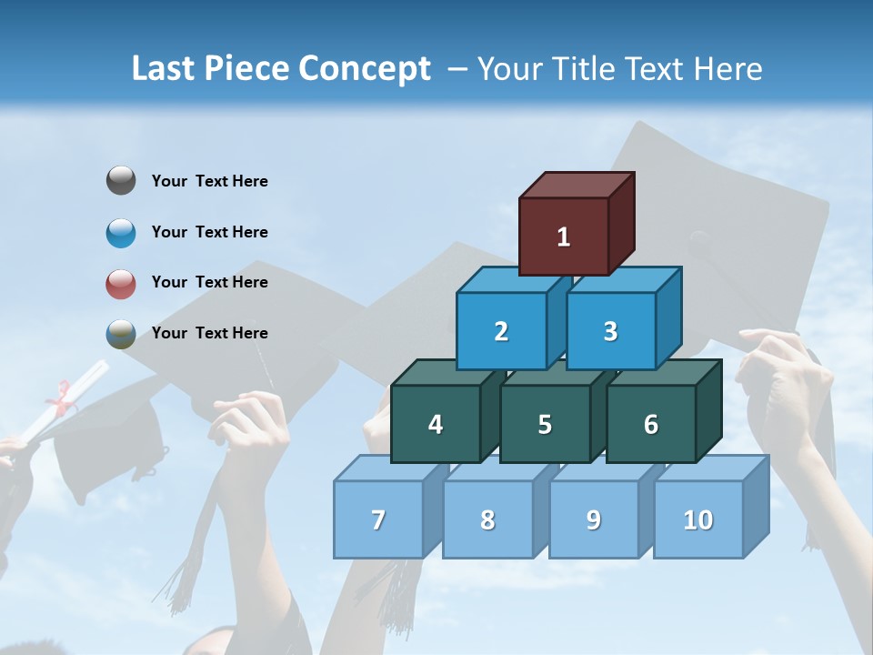 A Group Of People In Graduation Caps And Gowns PowerPoint Template