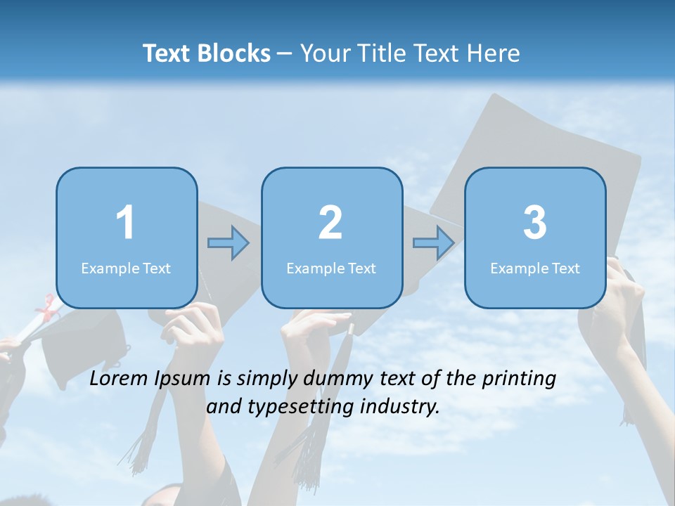 A Group Of People In Graduation Caps And Gowns PowerPoint Template