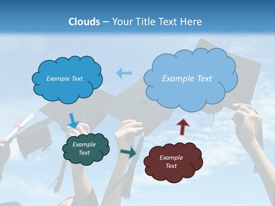 A Group Of People In Graduation Caps And Gowns PowerPoint Template