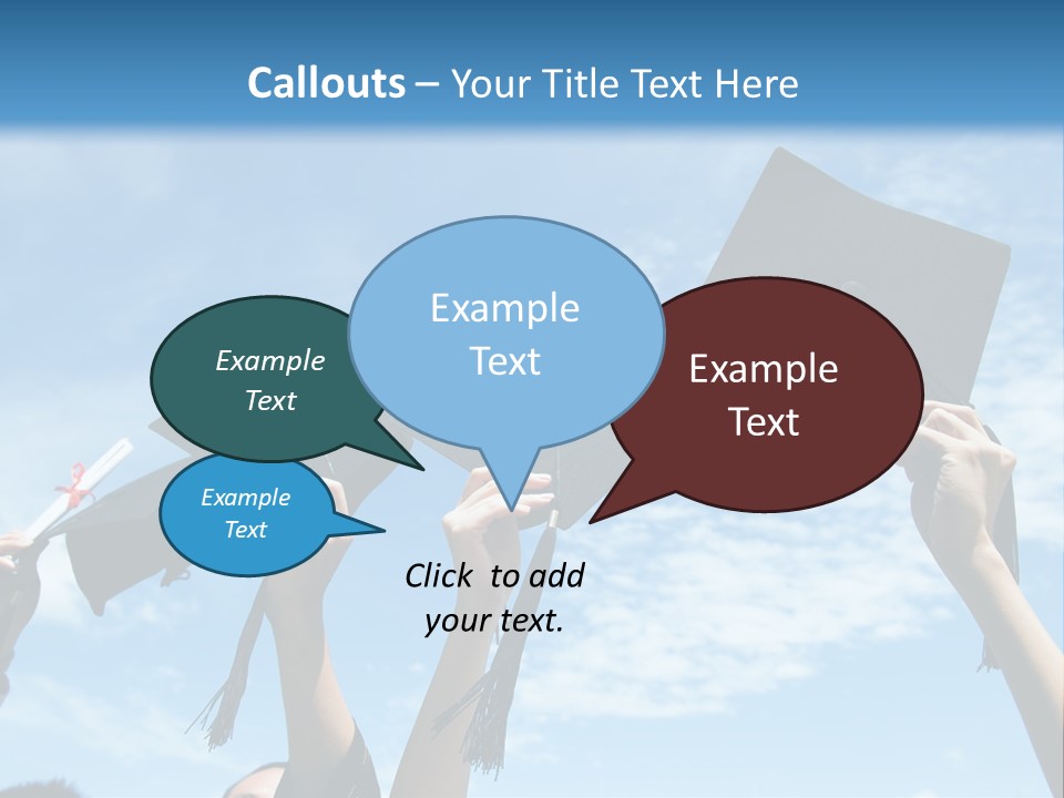 A Group Of People In Graduation Caps And Gowns PowerPoint Template