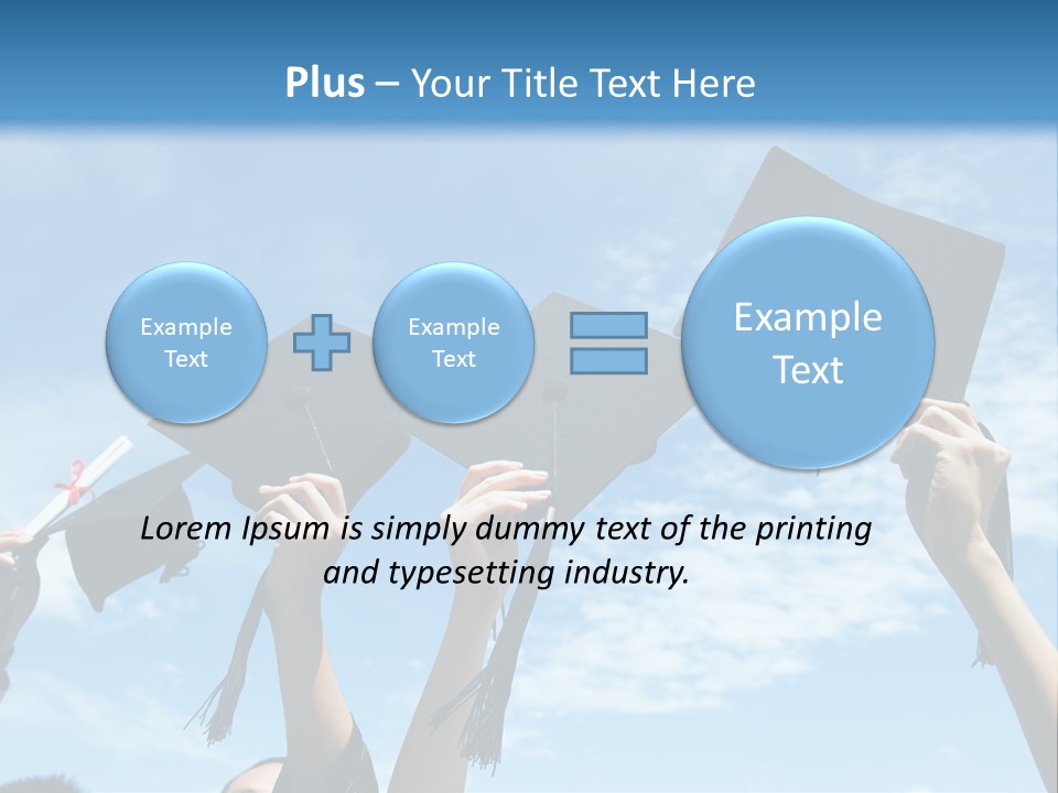 A Group Of People In Graduation Caps And Gowns PowerPoint Template