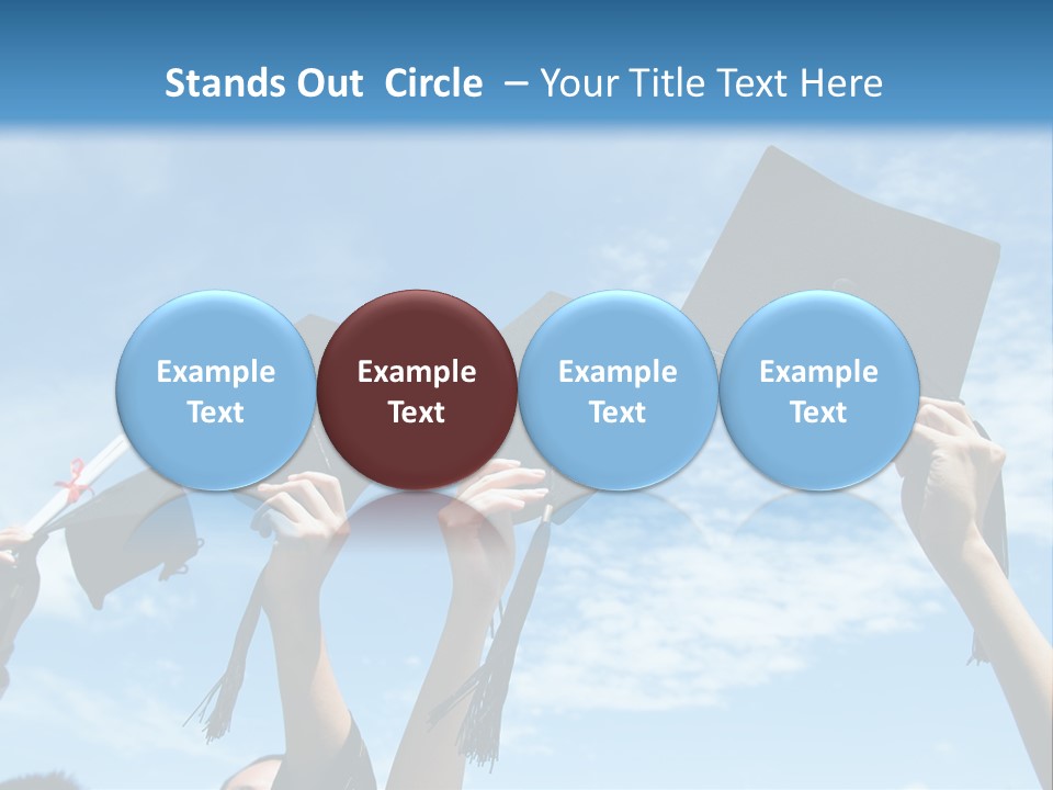 A Group Of People In Graduation Caps And Gowns PowerPoint Template