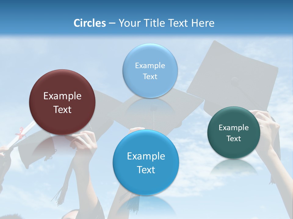 A Group Of People In Graduation Caps And Gowns PowerPoint Template