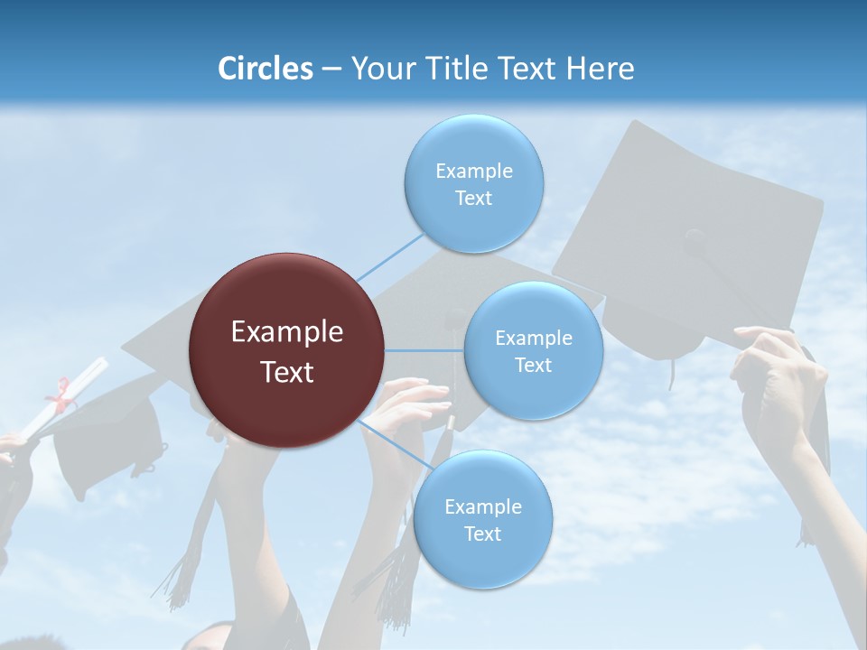 A Group Of People In Graduation Caps And Gowns PowerPoint Template