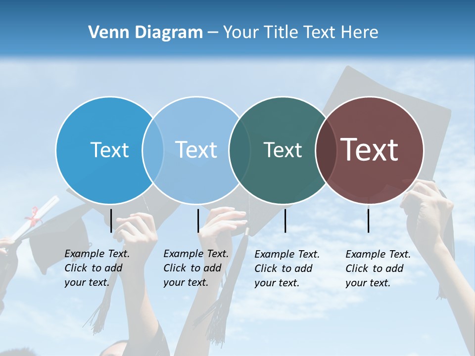 A Group Of People In Graduation Caps And Gowns PowerPoint Template