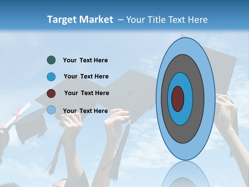 A Group Of People In Graduation Caps And Gowns PowerPoint Template