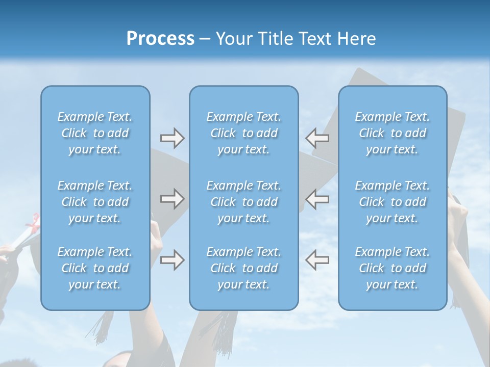 A Group Of People In Graduation Caps And Gowns PowerPoint Template