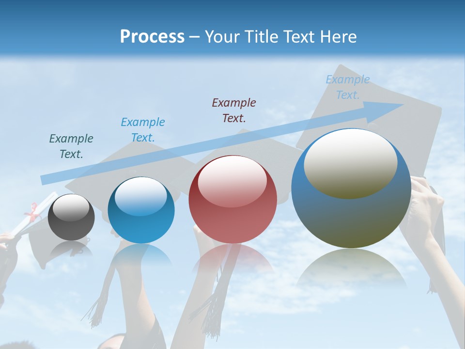 A Group Of People In Graduation Caps And Gowns PowerPoint Template