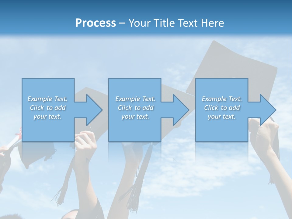 A Group Of People In Graduation Caps And Gowns PowerPoint Template