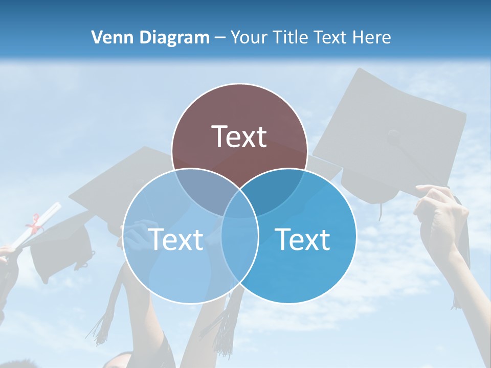 A Group Of People In Graduation Caps And Gowns PowerPoint Template