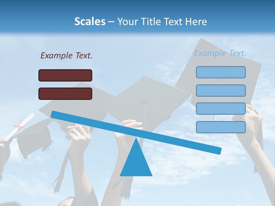 A Group Of People In Graduation Caps And Gowns PowerPoint Template