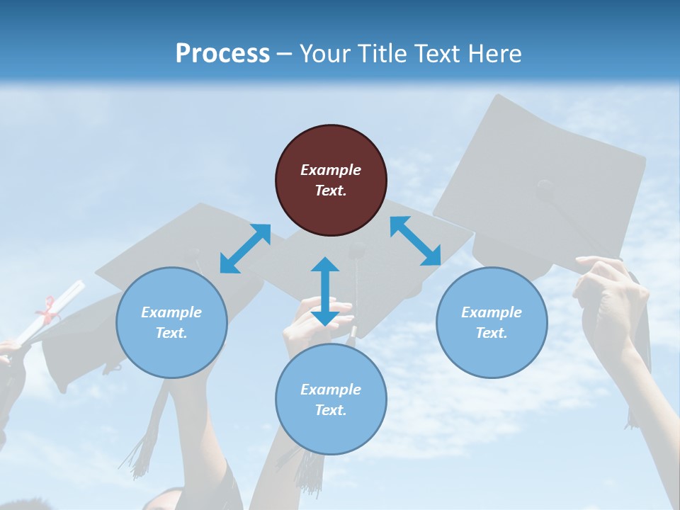 A Group Of People In Graduation Caps And Gowns PowerPoint Template