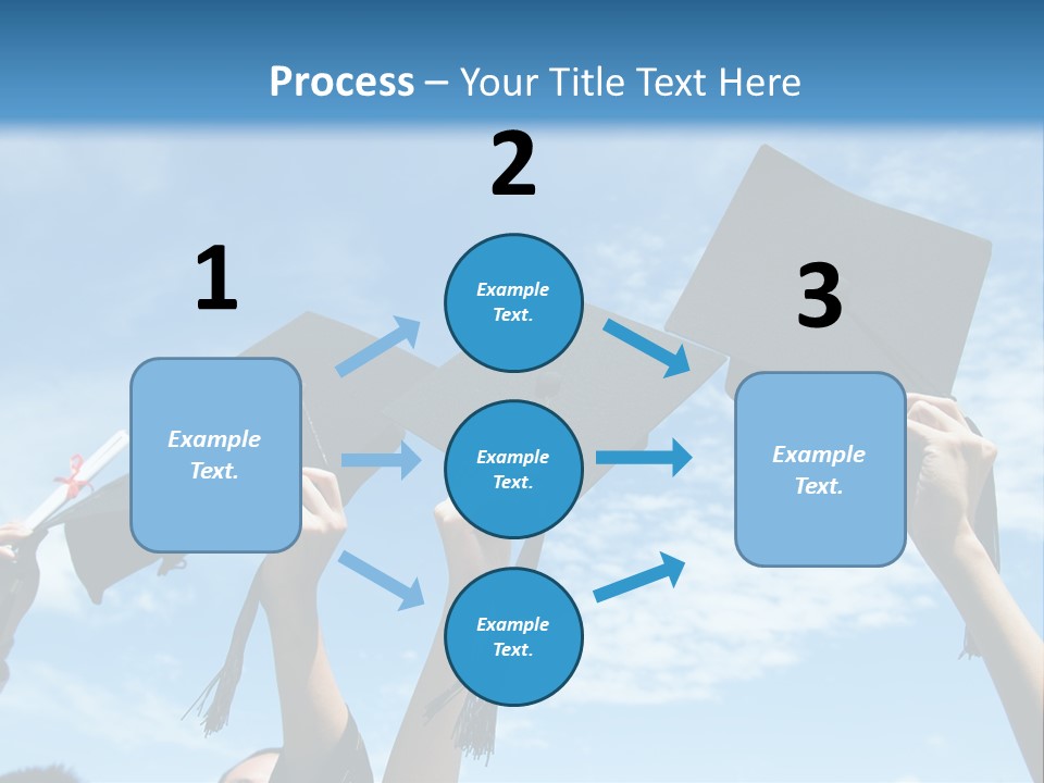 A Group Of People In Graduation Caps And Gowns PowerPoint Template