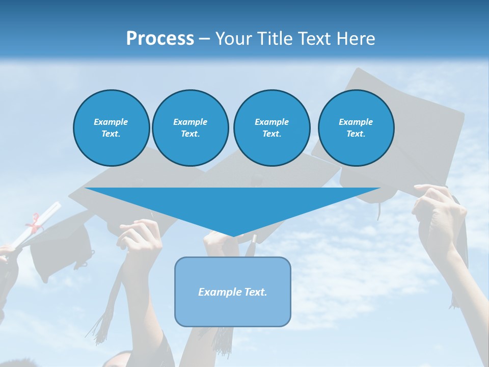 A Group Of People In Graduation Caps And Gowns PowerPoint Template