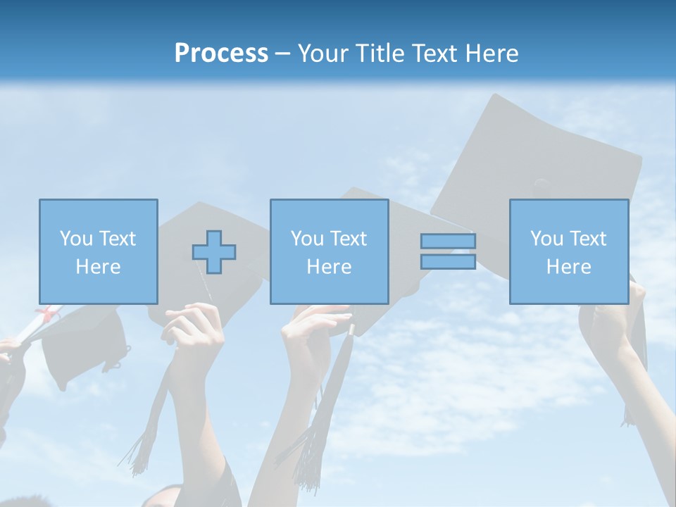 A Group Of People In Graduation Caps And Gowns PowerPoint Template