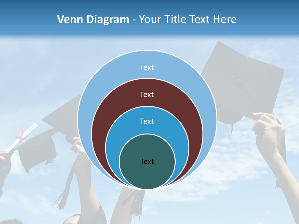 A Group Of People In Graduation Caps And Gowns PowerPoint Template