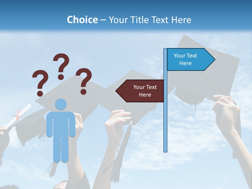 A Group Of People In Graduation Caps And Gowns PowerPoint Template