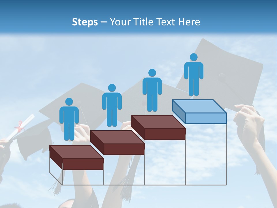 A Group Of People In Graduation Caps And Gowns PowerPoint Template