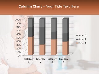 A Woman Standing In A Room With Her Arms Crossed PowerPoint Template