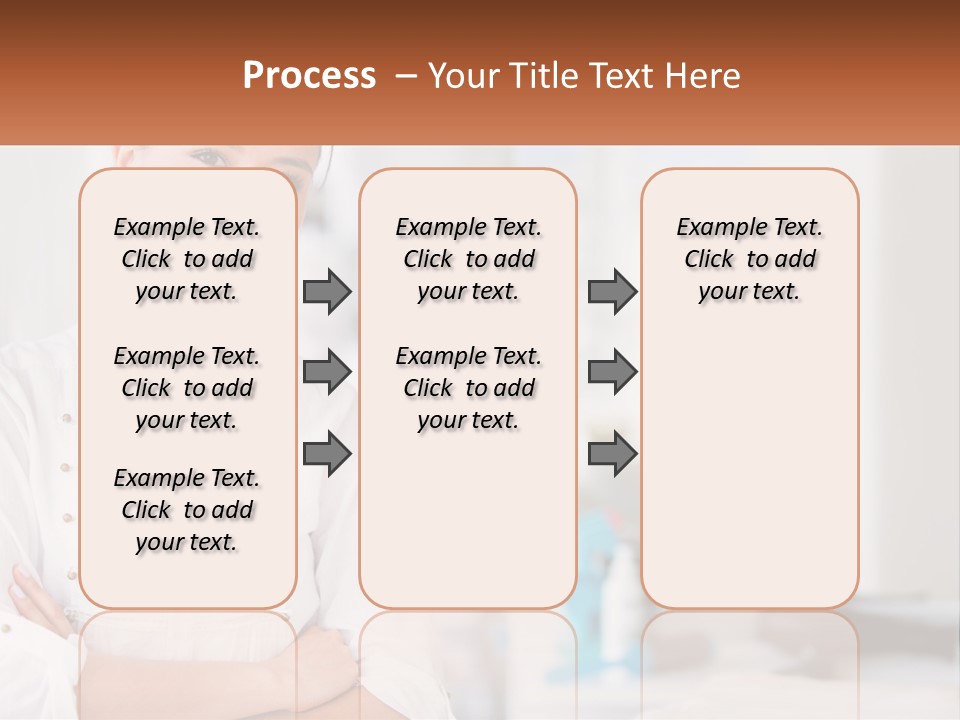 A Woman Standing In A Room With Her Arms Crossed PowerPoint Template
