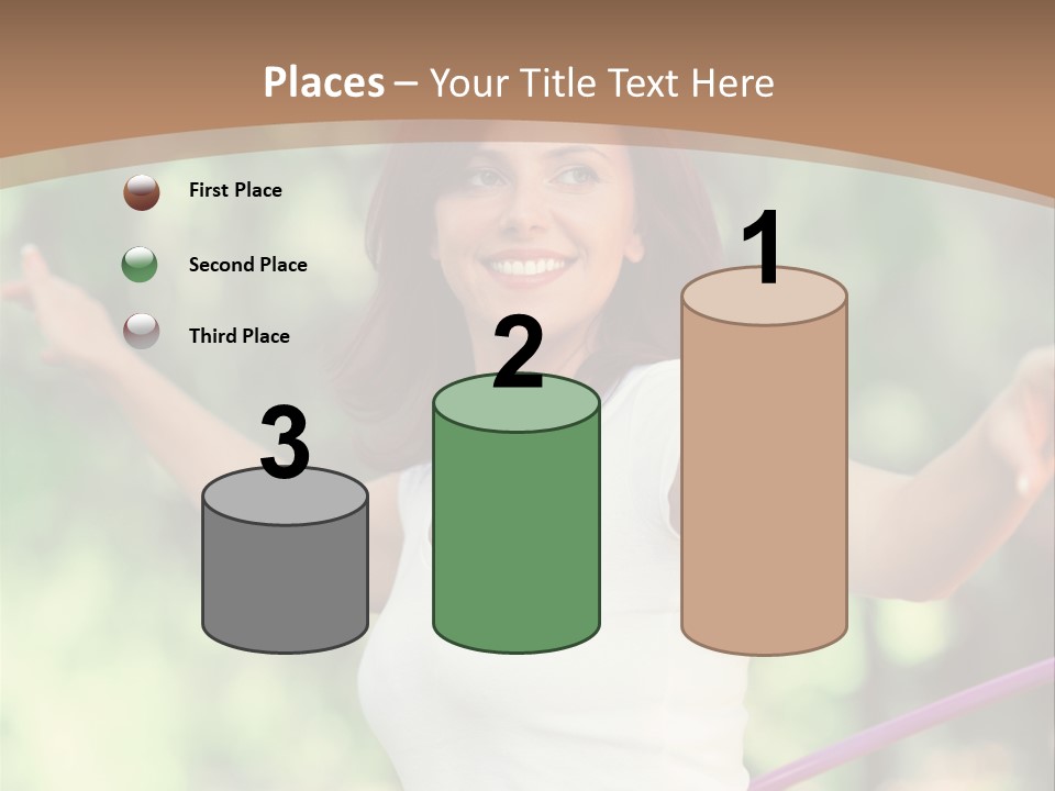 A Woman Holding A Hula Hoop In Her Hand PowerPoint Template