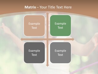 A Woman Holding A Hula Hoop In Her Hand PowerPoint Template