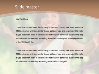 A Woman Holding A Hula Hoop In Her Hand PowerPoint Template