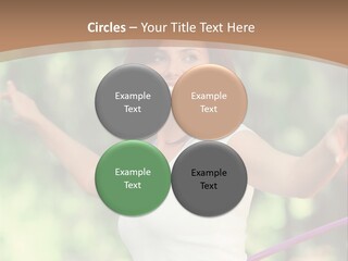 A Woman Holding A Hula Hoop In Her Hand PowerPoint Template