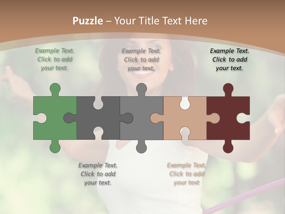 A Woman Holding A Hula Hoop In Her Hand PowerPoint Template