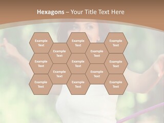 A Woman Holding A Hula Hoop In Her Hand PowerPoint Template