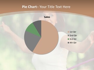 A Woman Holding A Hula Hoop In Her Hand PowerPoint Template