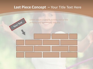 A Woman Holding A Hula Hoop In Her Hand PowerPoint Template