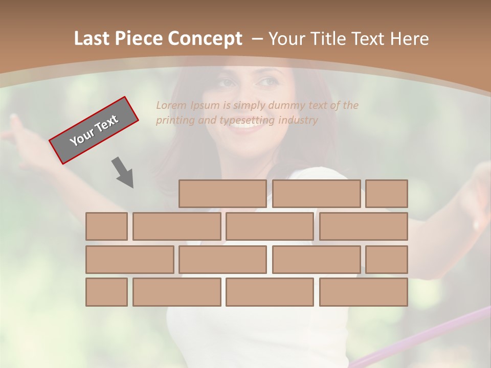 A Woman Holding A Hula Hoop In Her Hand PowerPoint Template