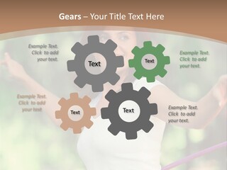 A Woman Holding A Hula Hoop In Her Hand PowerPoint Template