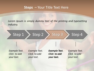 A Woman Holding A Hula Hoop In Her Hand PowerPoint Template